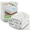 Hannah Linen Queen Mattress Protector, Cooling Rayon dervied from Bamboo Viscose, 100% Waterproof - Fitted Sheet Style, Deep Pocket