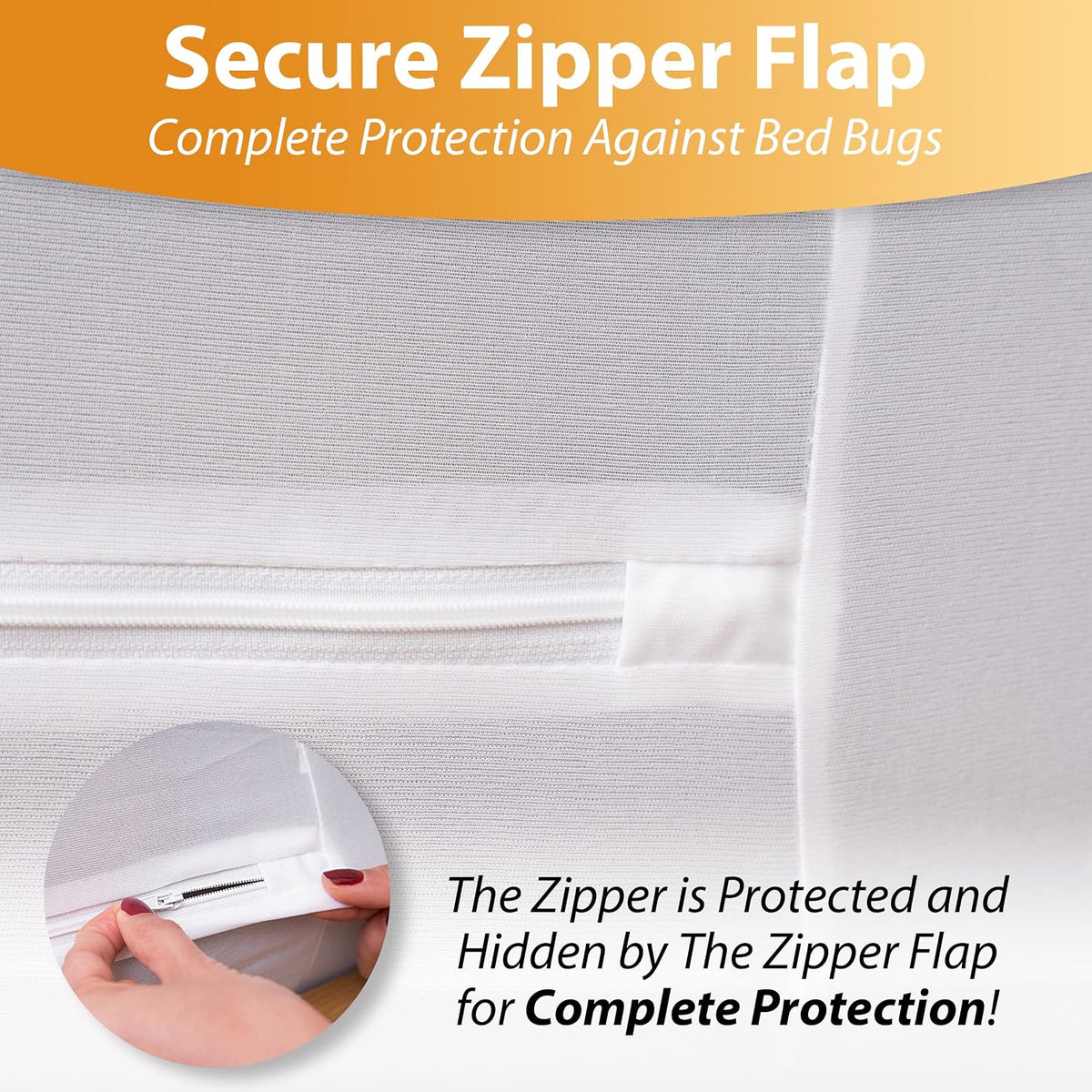 Waterproof Mattress Protector Queen Size - 6-Sided Zippered Mattress Encasement, Breathable Fabric Cover, Machine Washable, Fits Queen Mattress 60 x 80 Inches, Up to 16" Deep