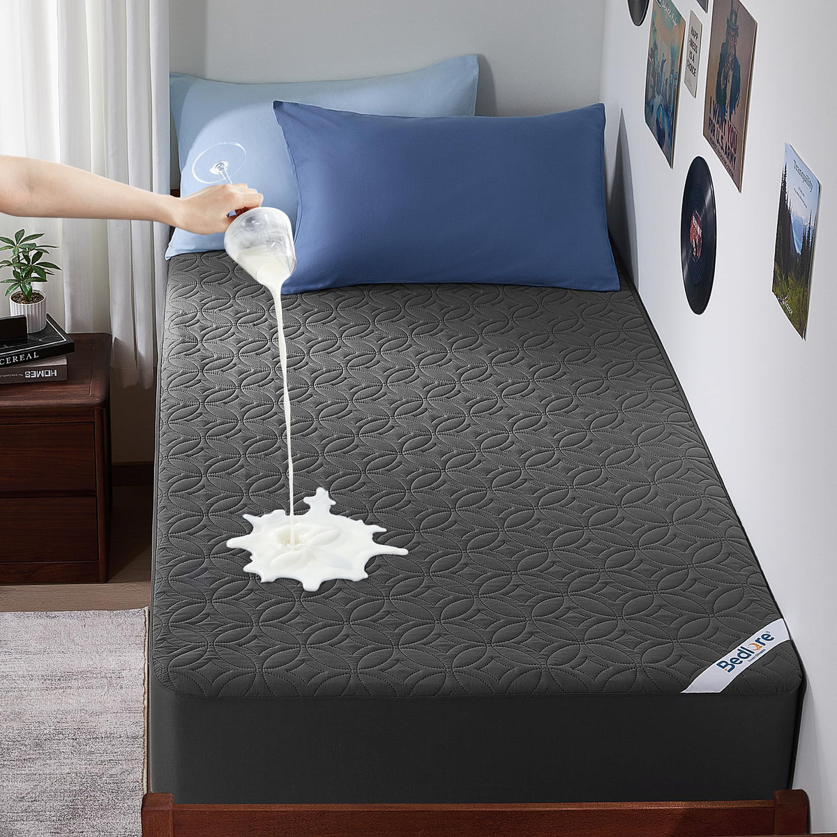 BEDLORE Waterproof Mattress Protector, King Size Mattress Pad