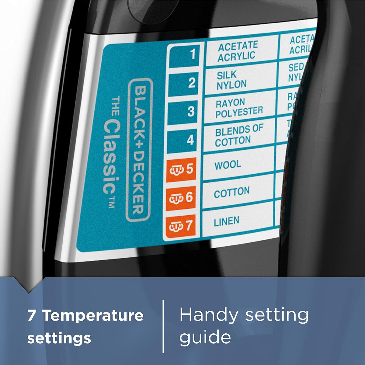 BLACK+DECKER Classic Steam Iron with Aluminum Soleplate