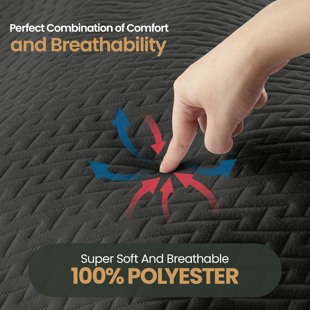 Premium Waterproof Mattress Protector Queen Size, Gray, 17" Deep Pocket