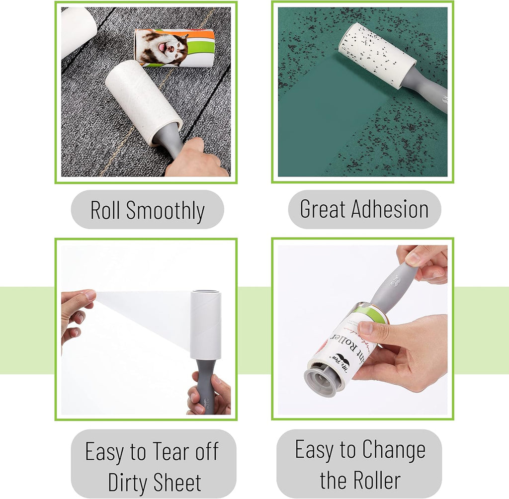 Mr. Pen- Lint Rollers, 1 Handle with 3 Refills, 270 Sheets